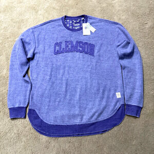 Clemson Tigers Sweatshirt Womens Pressbox Purple Comfy Embroidered 2XL NWT